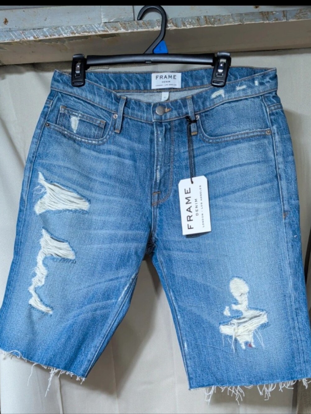 New with tags Frame Denim L'Homme cut off  jean shorts 31